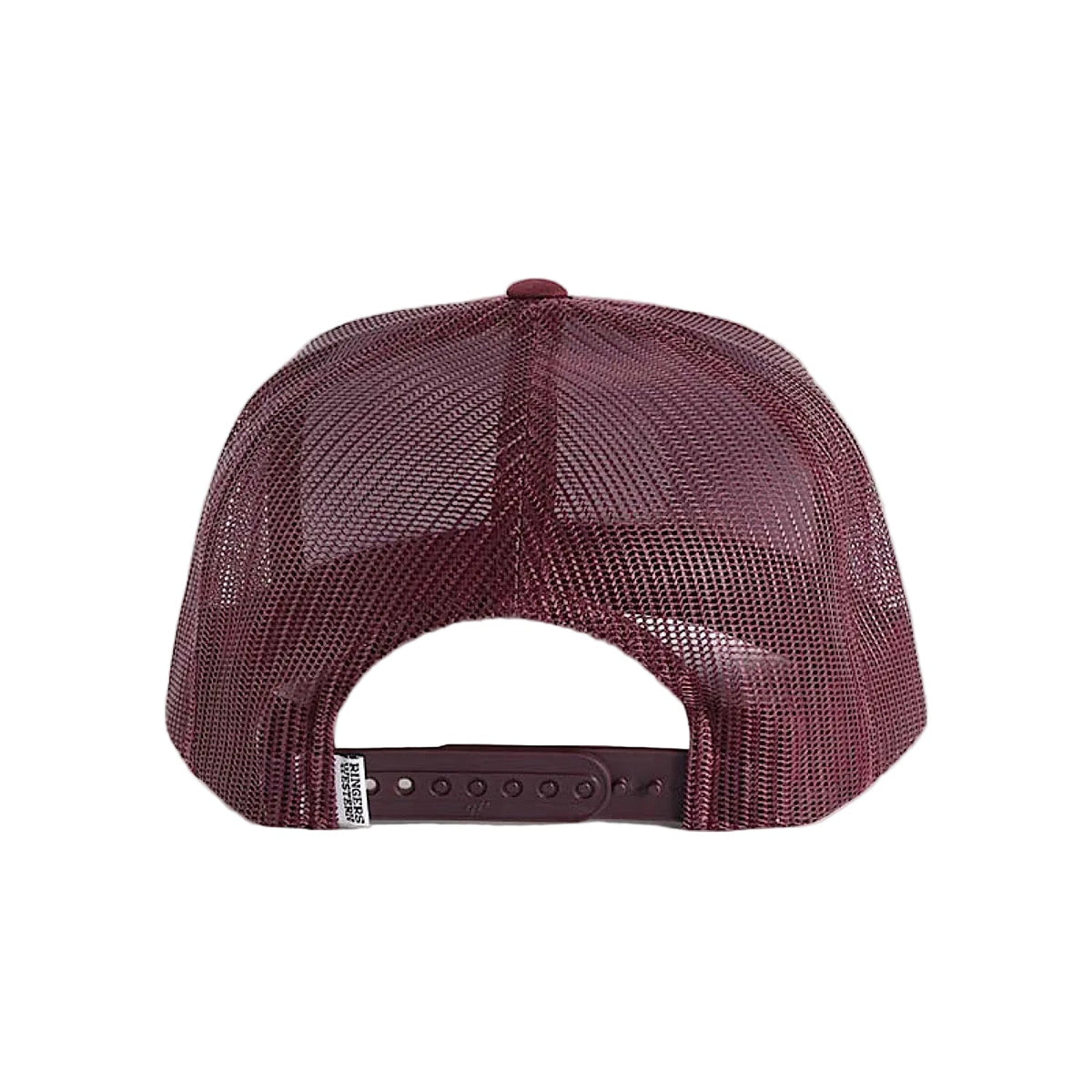 Ringers Western Signature Bull Trucker Cap - Burgundy with Burgundy & White Patch