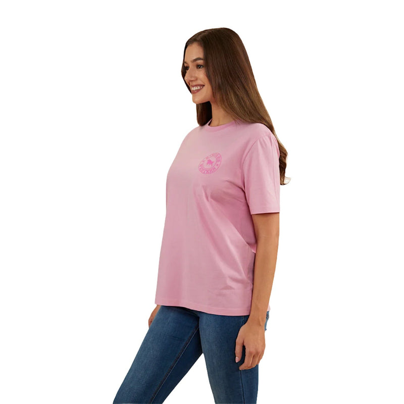 Ringers Western Signature Bull Women’s Loose Fit T-Shirt - Pastel Pink/Candy