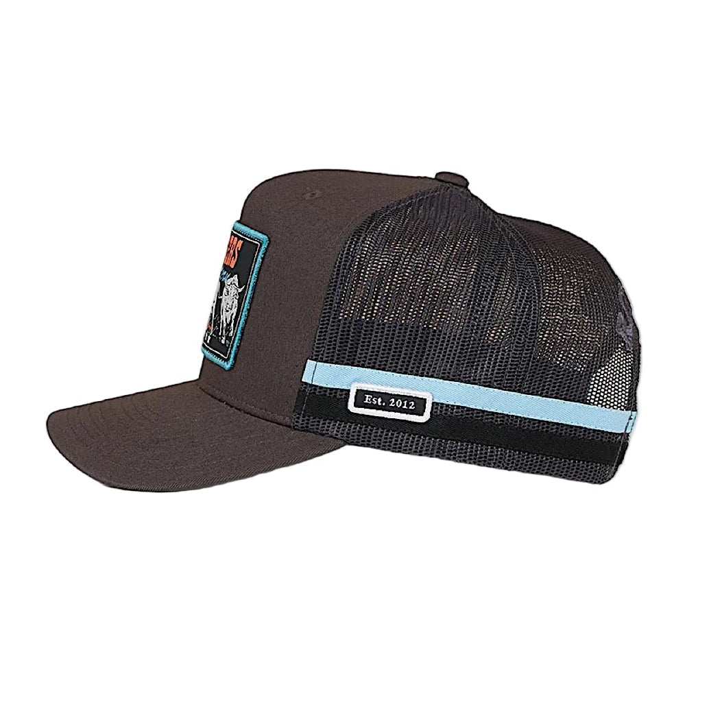 Ringers Western Stickin Together Deep Fit Trucker Cap - Charcoal/Blue