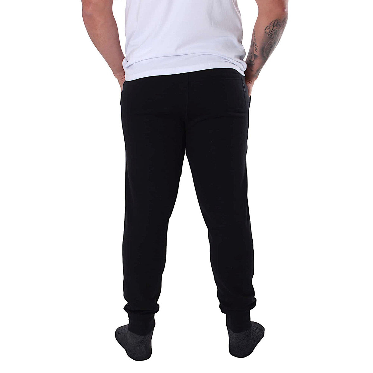 Ringers Western Texas Men’s Trackpants - Black with White Print