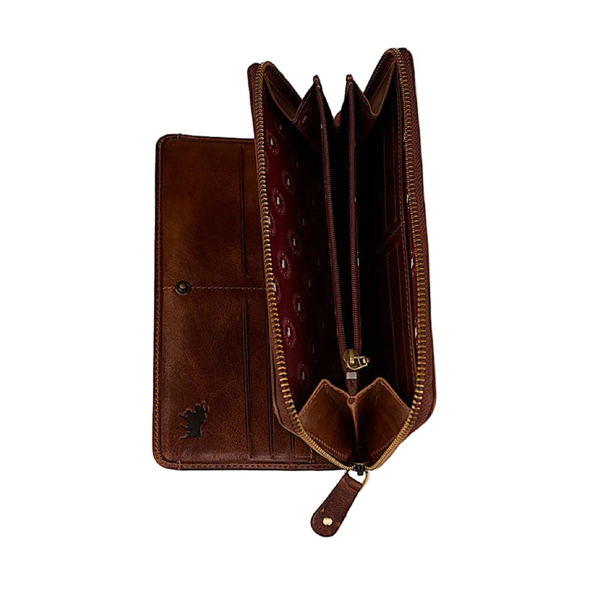 Ringers Western Toro Dama Zip Purse - Cognac