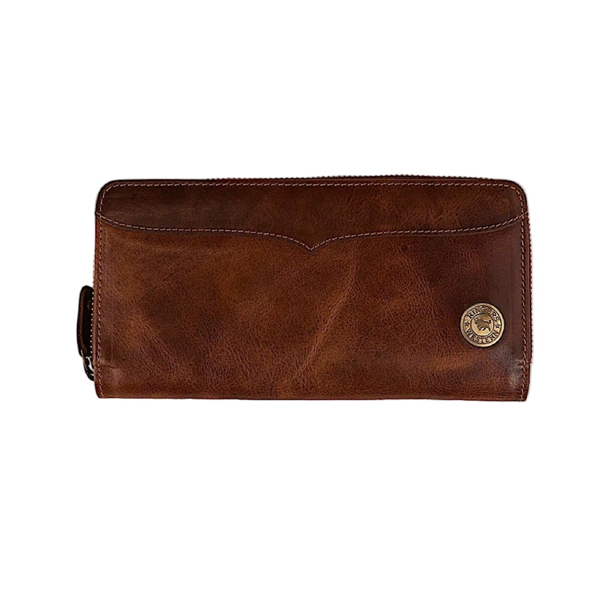 Ringers Western Toro Dama Zip Purse - Cognac