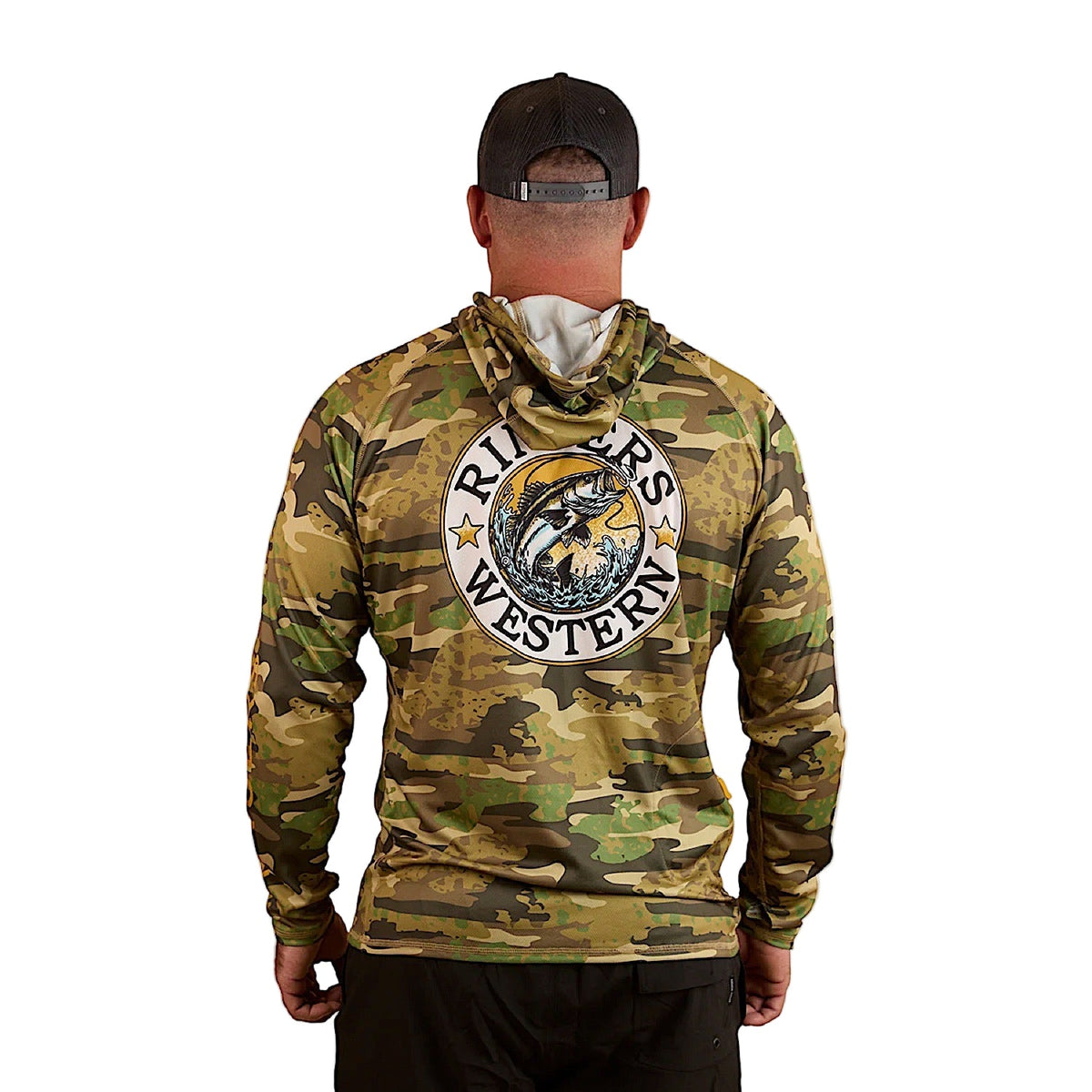 Ringers Western Unisex Big Catch Hooded Fishing Jersey - Camo