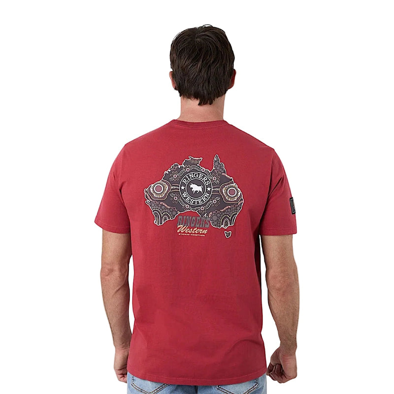 Ringers Western Unisex Garbala Classic Fit T-Shirt - Brick Red
