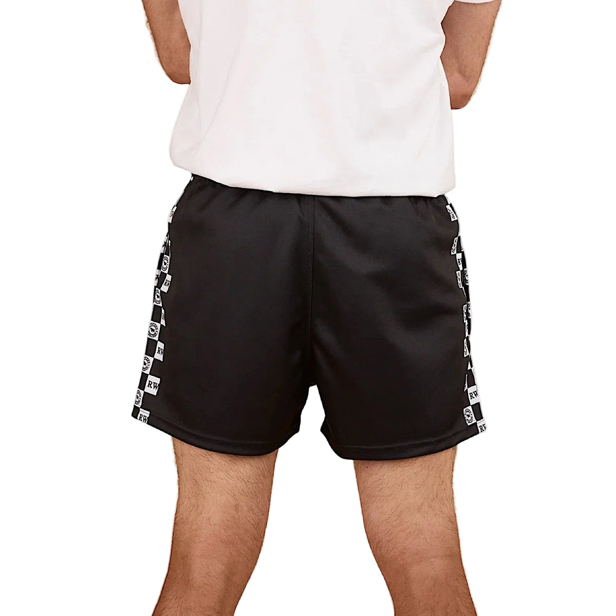 Ringers Western Unisex RW Check Footy Short - Black