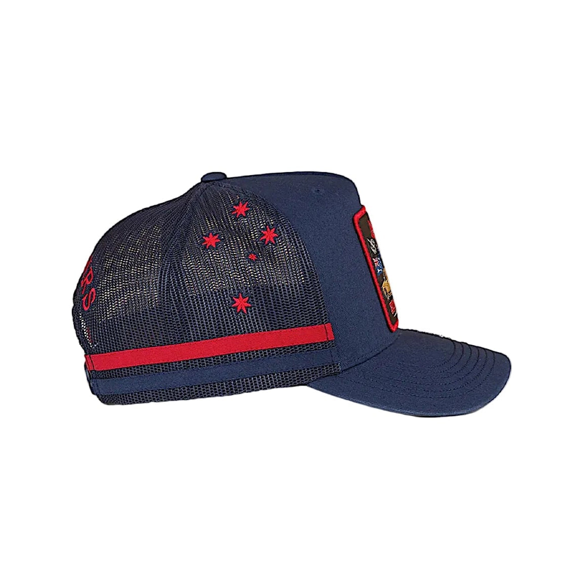 Ringers Western Ute Flag Deep Fit Trucker Cap - Navy/Red