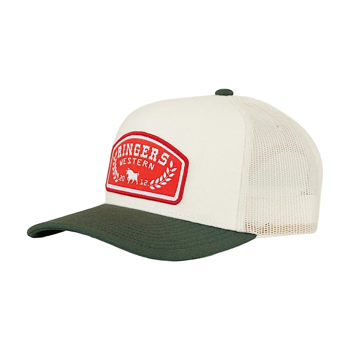 Ringers Western Wheatbelt Wool Trucker Cap - Off White / Pine