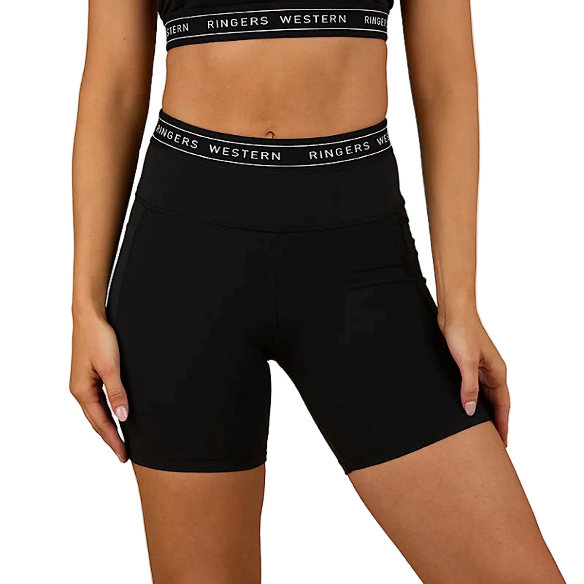 Ringers Western Women’s Ringers Active Logo Elastic Pocket Short - Black