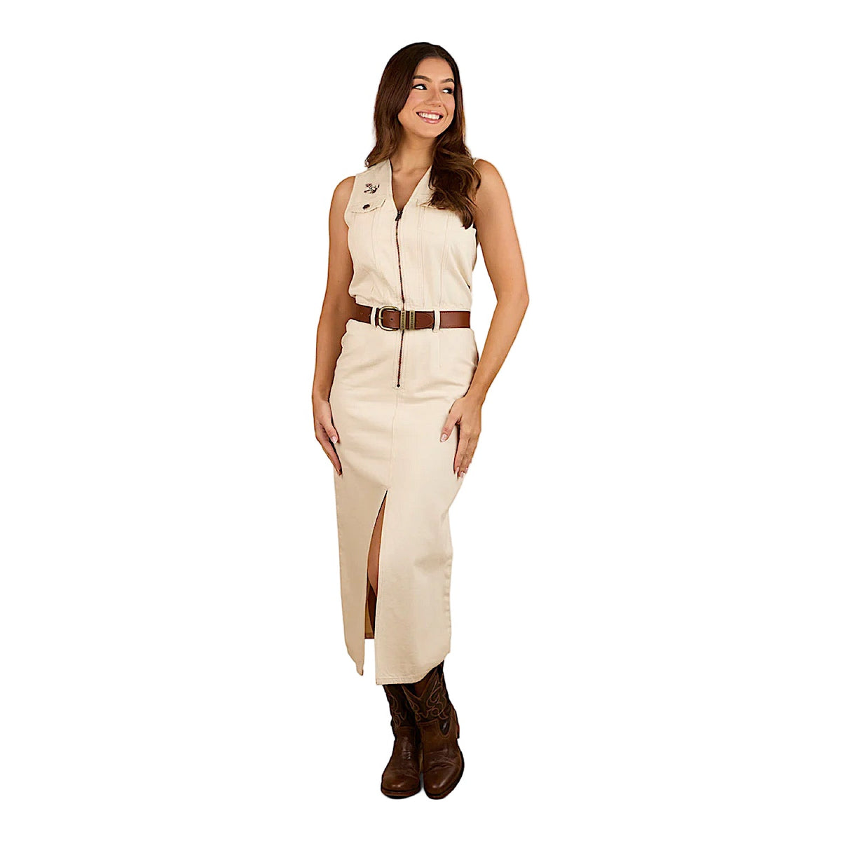 Ringers Western Women’s Airlie Denim Dress - Off White