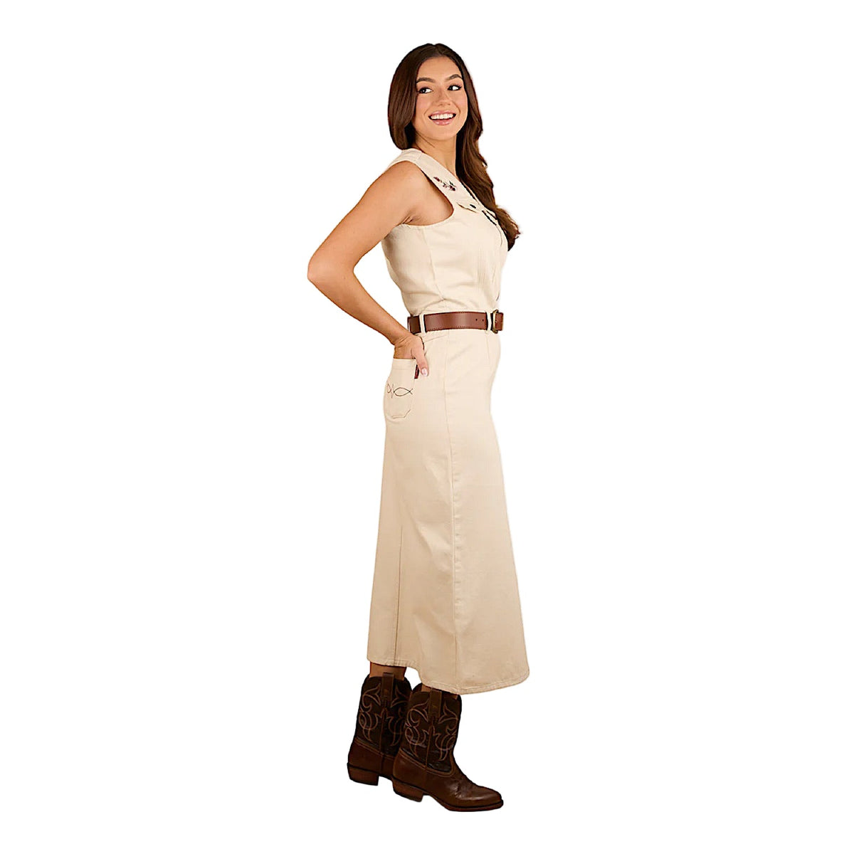 Ringers Western Women’s Airlie Denim Dress - Off White