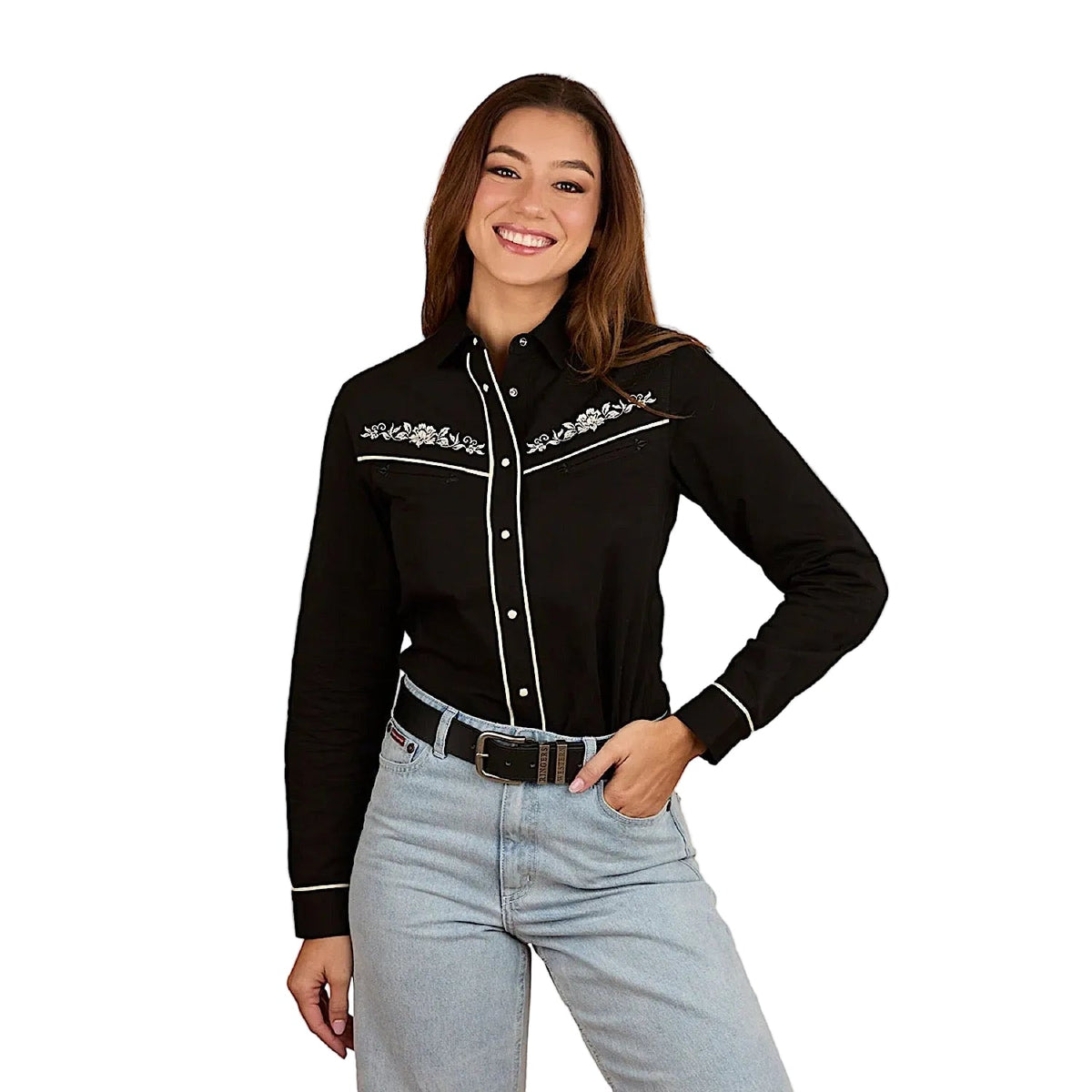 Ringers Western Women’s Aisling Western Shirt - Black