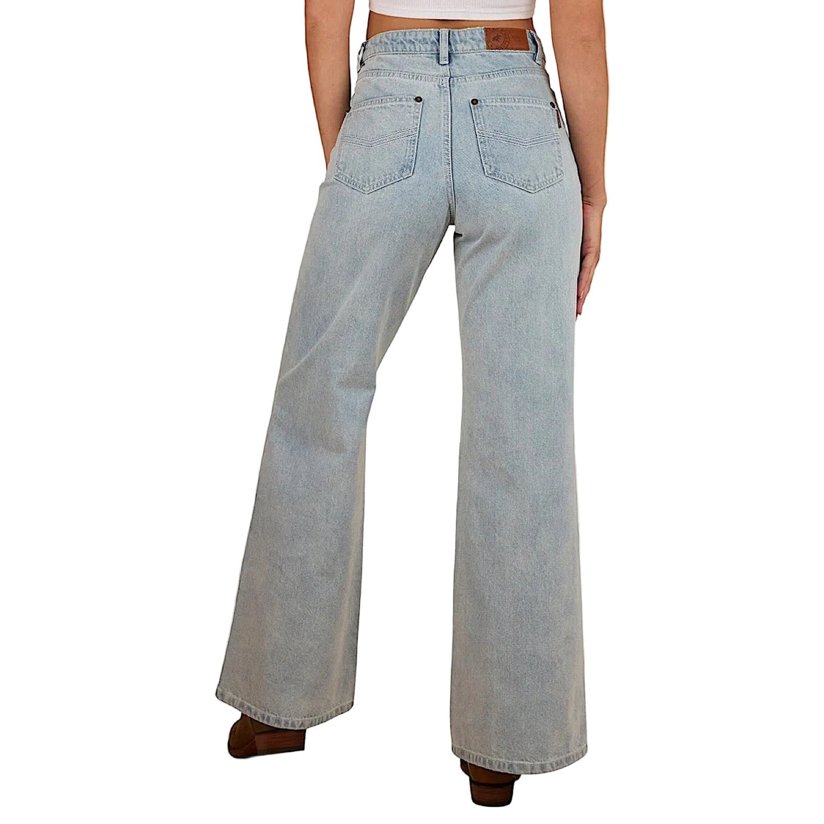 Ringers Western Women’s April High Rise Wide Leg Jean - Vintage Light Blue