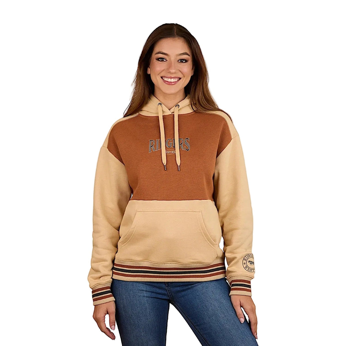 Ringers Western Women’s Aspley Pullover Hoodie - Dark Sand