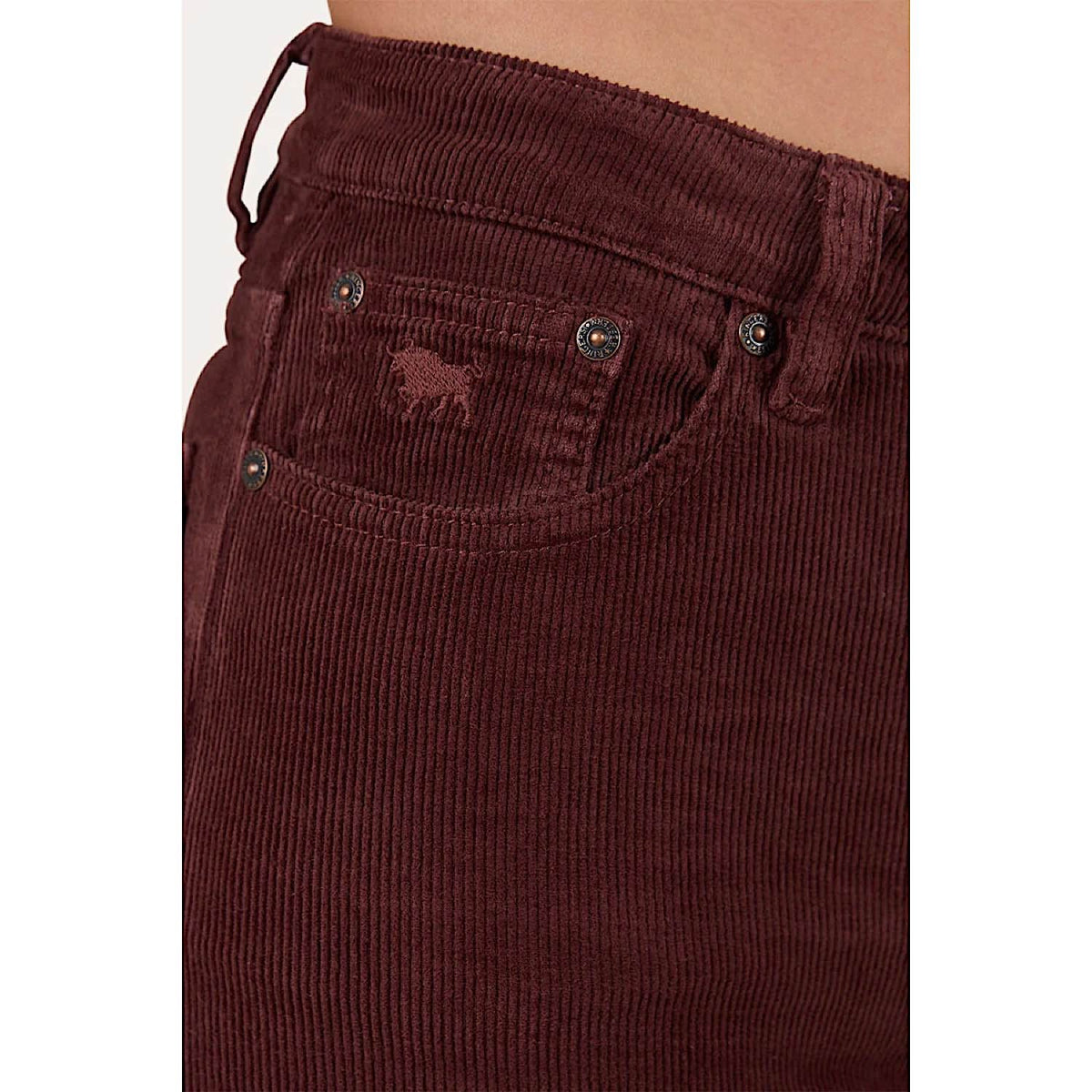 Ringers Western Women’s Betsy Corduroy High Rise Bootleg Jean - Cabernet