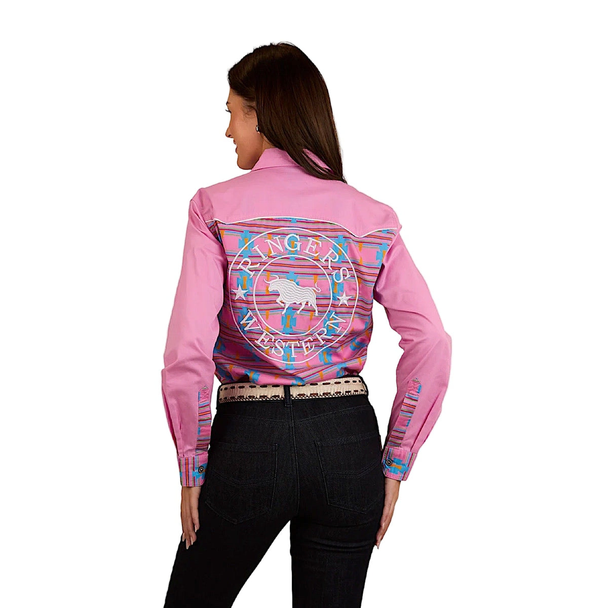 Ringers Western Women’s Burdekin Limited Edition Full Button Work Shirt - Pastel Pink