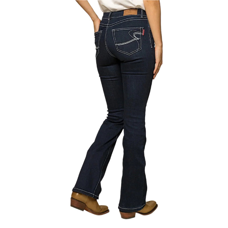 Ringers Western Women’s Caroline Mid Rise Bootleg Jean - Indigo Blue