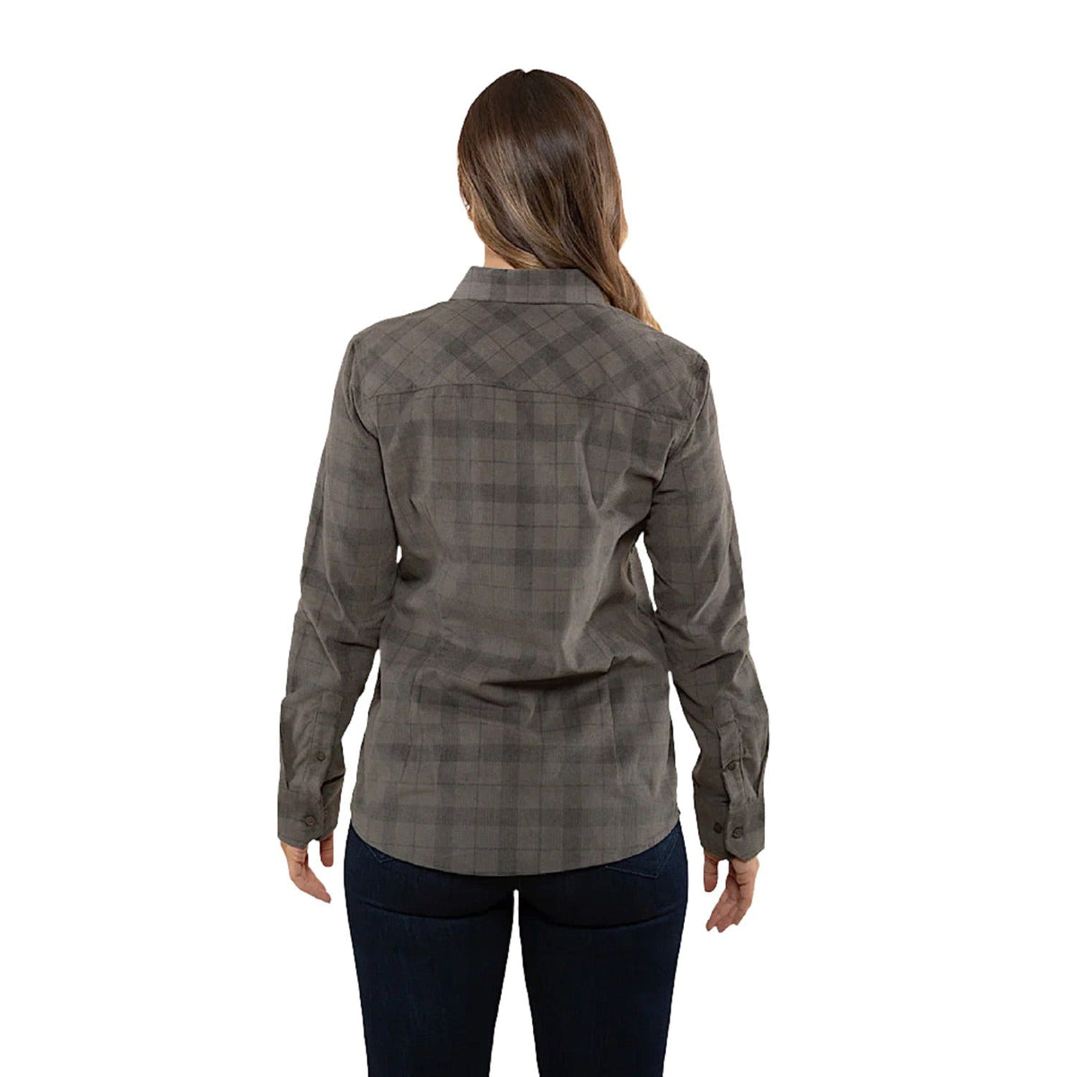 Ringers Western Women’s Corduroy Long Sleeve Shirt - Charcoal