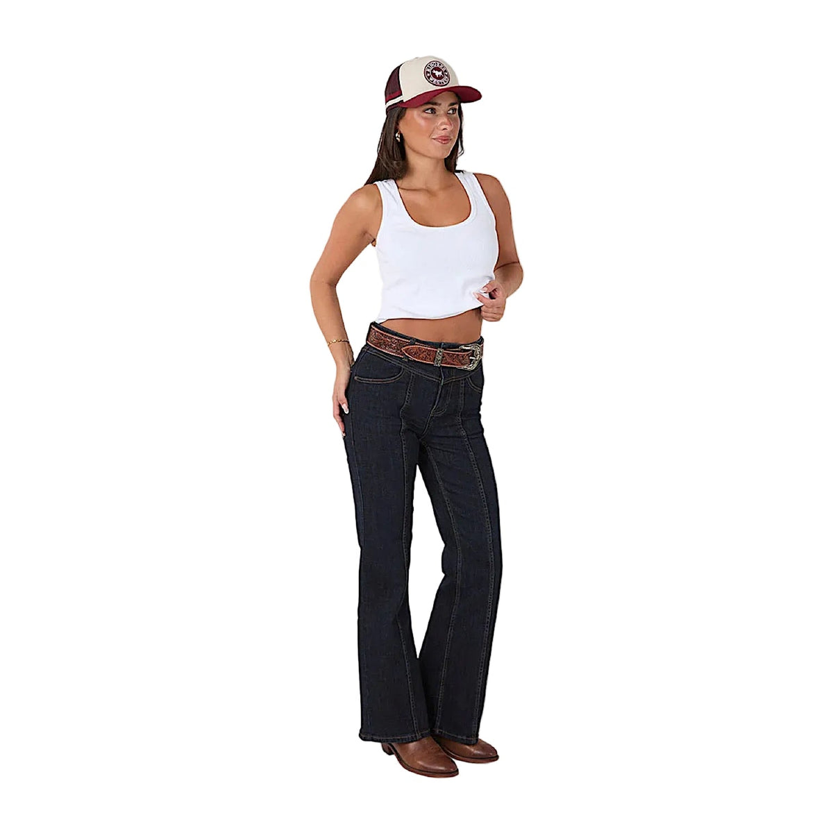 Ringers Western Women’s Edith High Rise Bootleg Jean - Dark Blue
