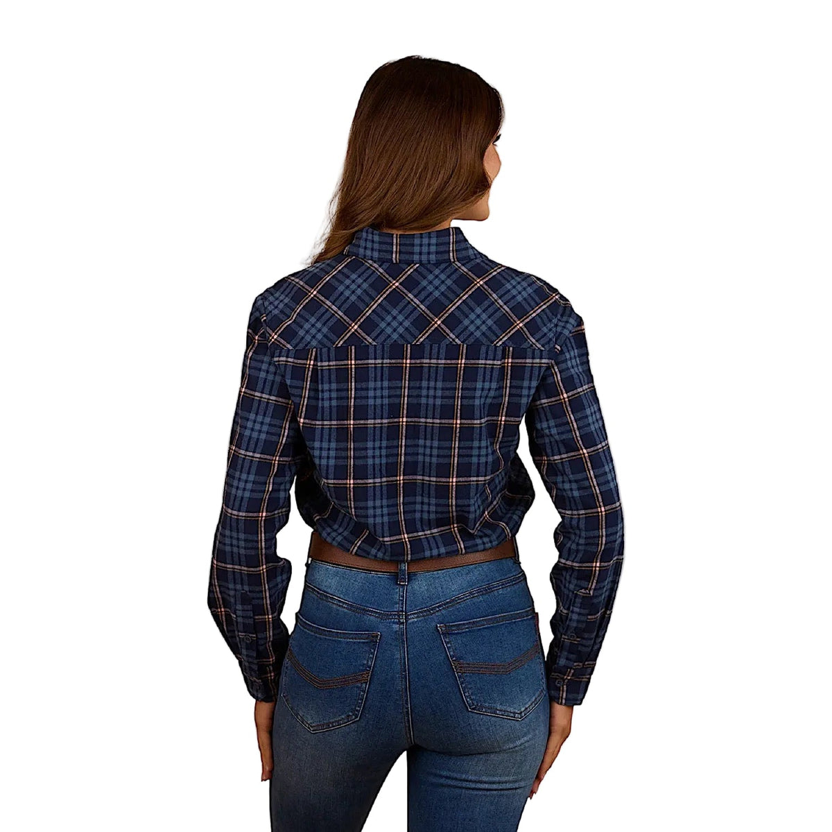 Ringers Western Women’s Fingal Half Button Flannel - Dark Blue