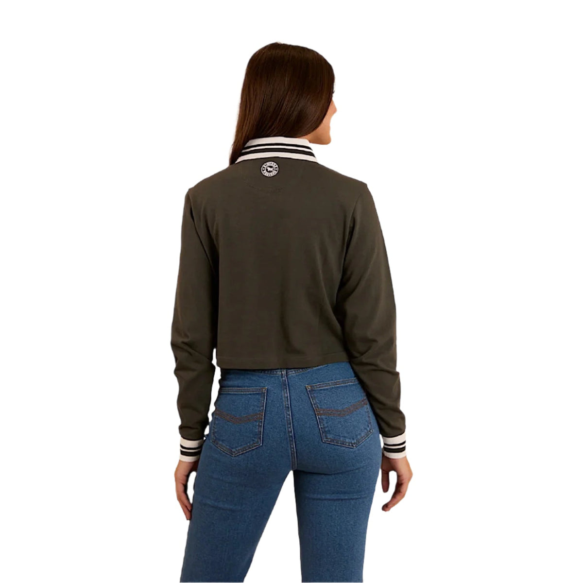 Ringers Western Women’s Grace Cropped Rugby Jersey - Charcoal