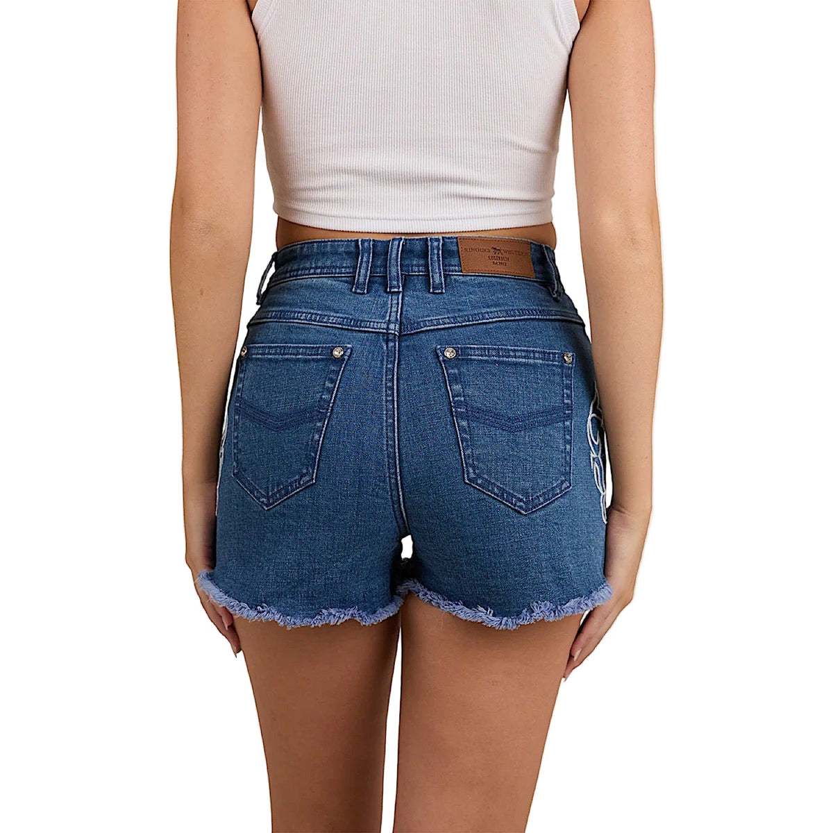 Ringers Western Women’s Gracie Denim Short - True Blue