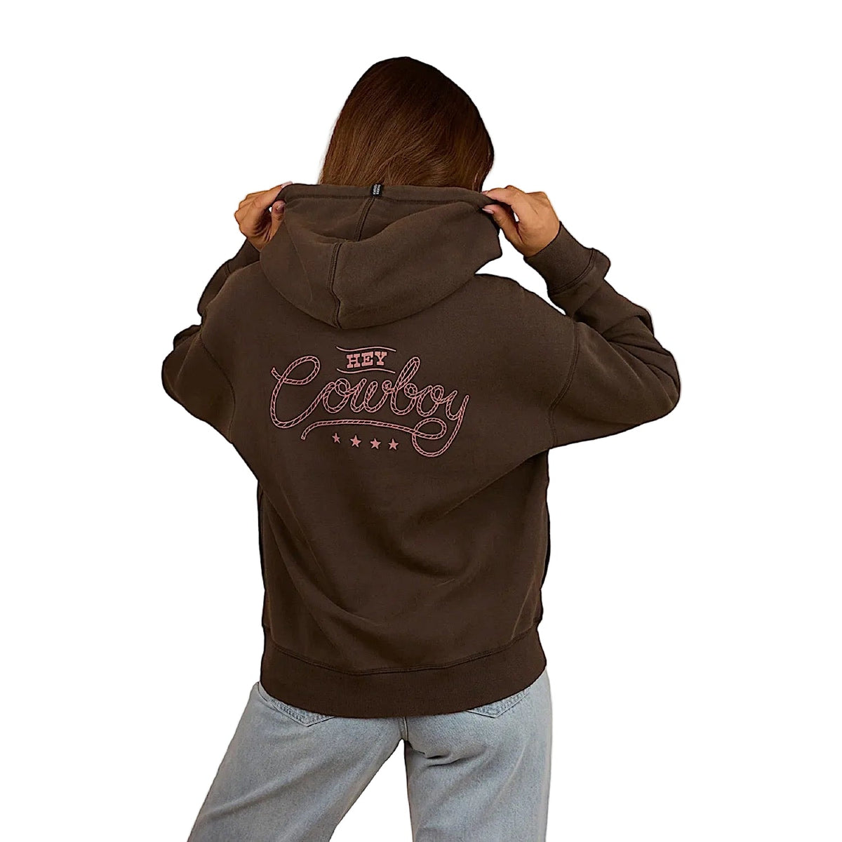 Ringers Western Women’s Hey Cowboy Oversized Hoodie - Charcoal