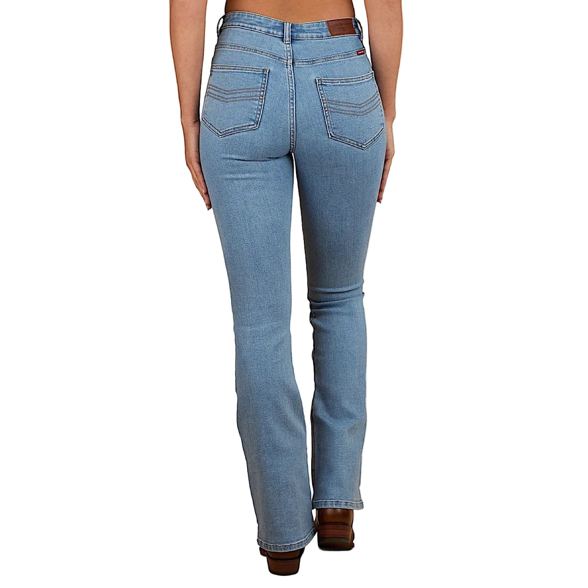 Ringers Western Women’s In Bloom High Rise Bootleg Jean - Light Wash Blue