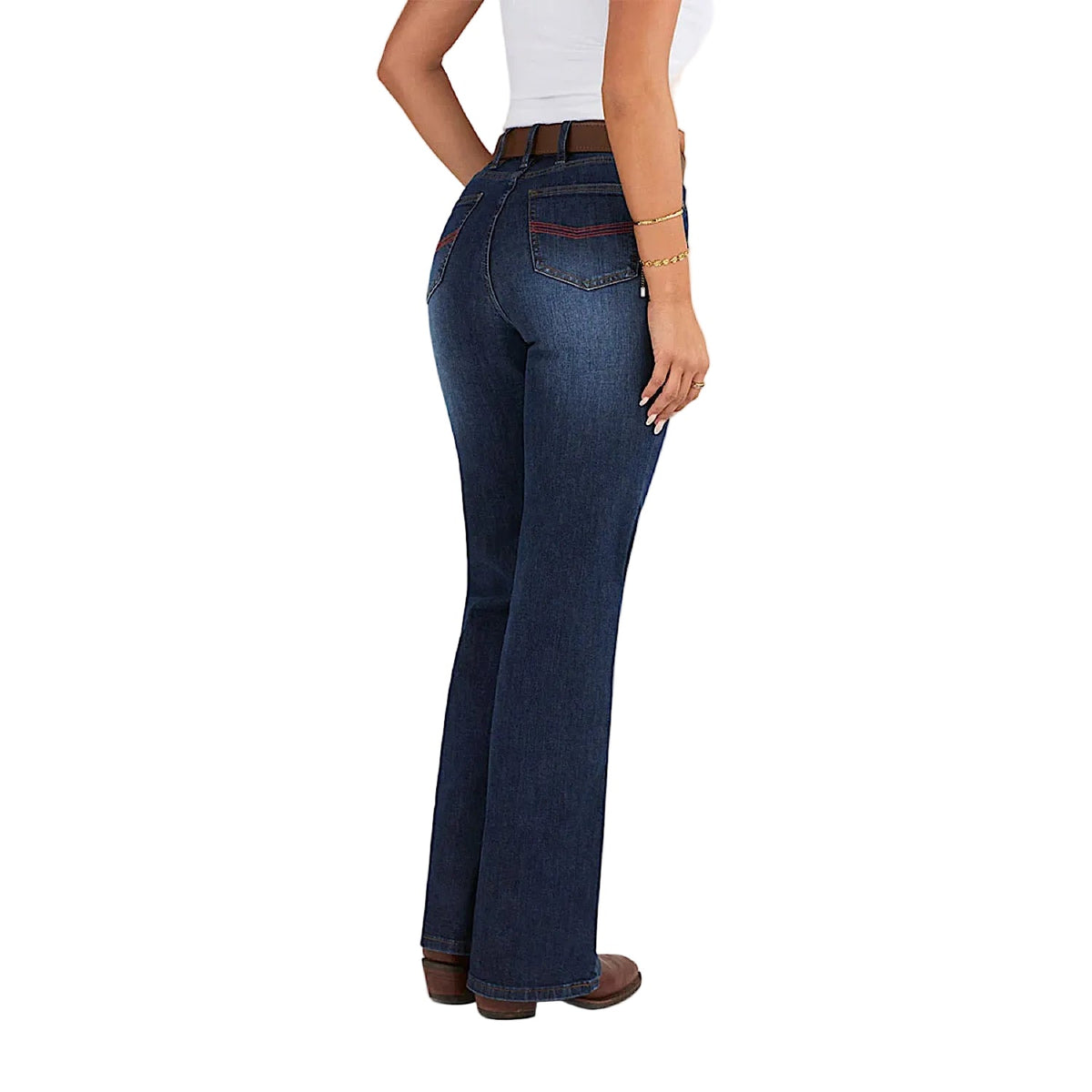 Ringers Western Women’s Indi High Rise Bootleg Jean - Dark Blue