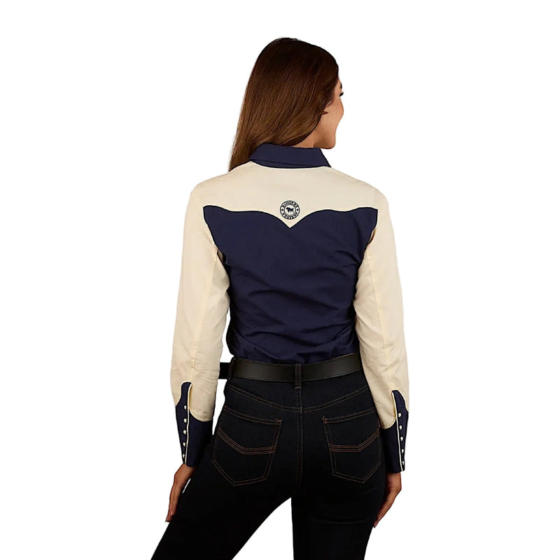 Ringers Western Women’s Jacinta Western Shirt - Navy/Off White