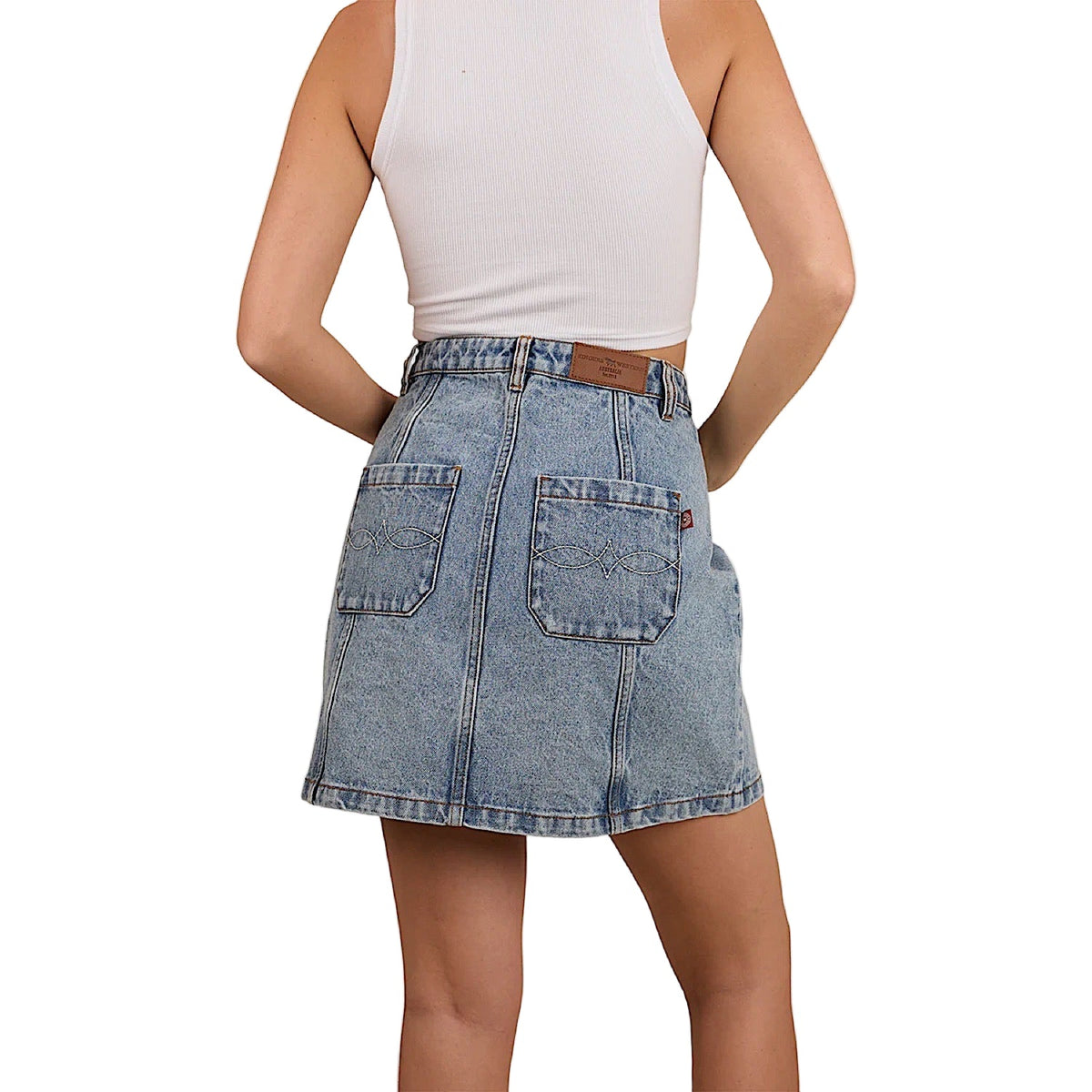 Ringers Western Women’s Johanna Denim Skirt - Light Wash Blue