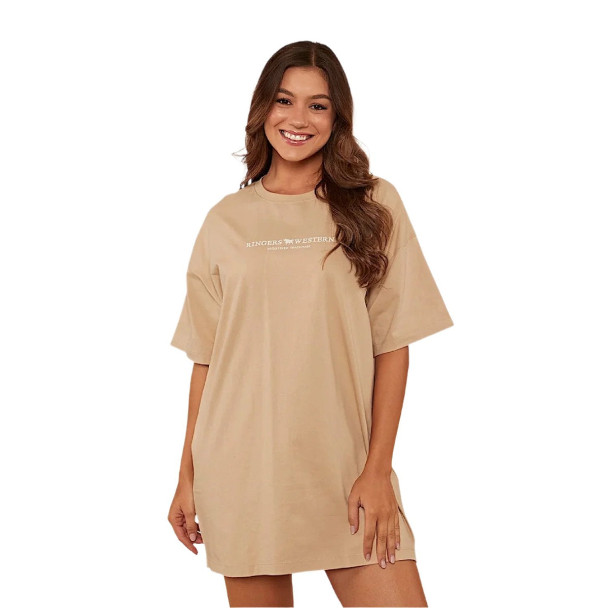 Ringers Western Women’s Journey T-Shirt Dress - Dark Sand