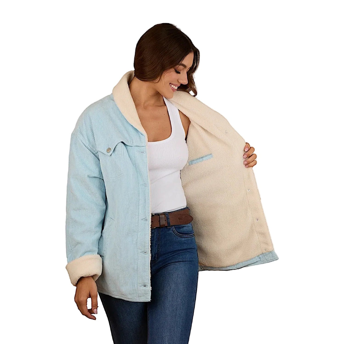 Ringers Western Women’s Lacey Sherpa Jacket - Ice Blue