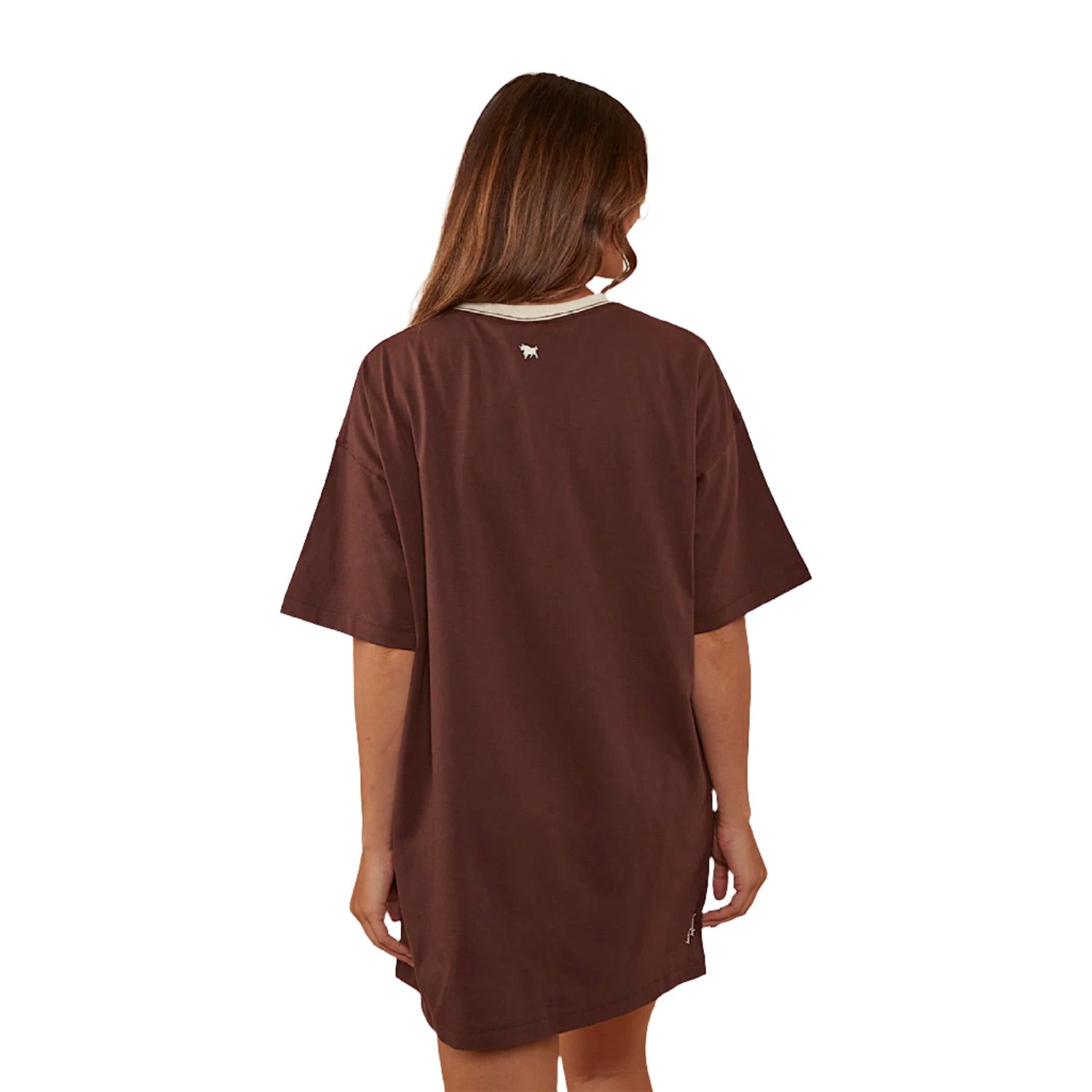 chocolate brown t shirt dress Ahna Merino Wool Empire Waist Dress main image 0