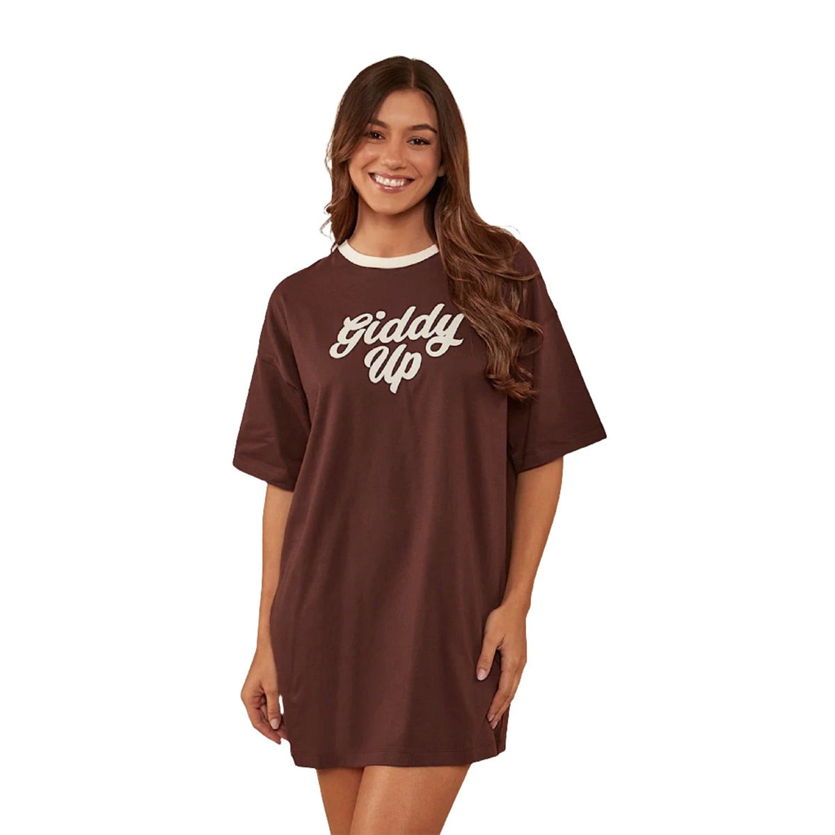 Ringers Western Women’s Melrose T-Shirt Dress - Chocolate