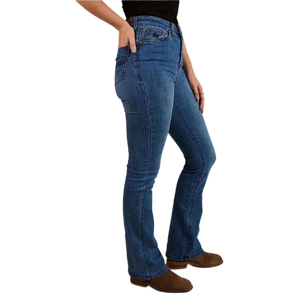 Ringers Western Women’s Penny High Rise Bootleg Jean Coolmax - Vintage Blue