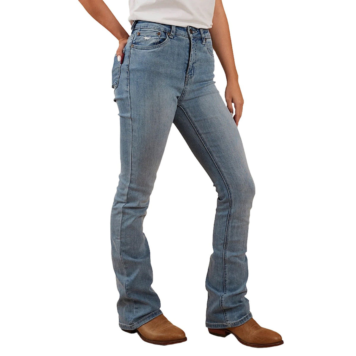 Ringers Western Women’s Penny High Rise Bootleg Jean - Light Blue