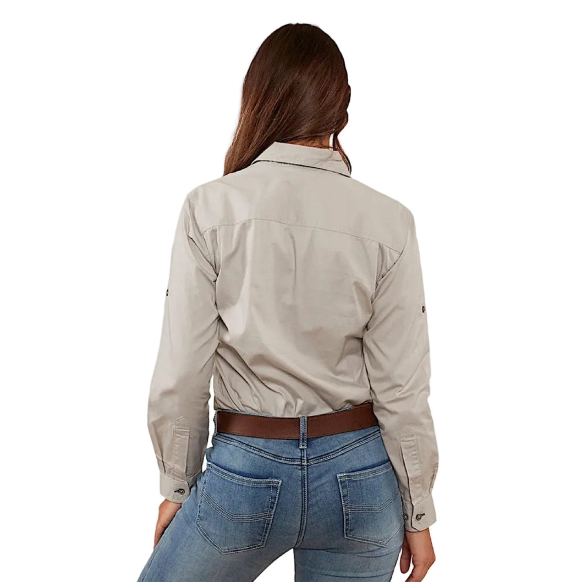 Ringers Western Women’s Pentecost River Full Button Work Shirt - Beige