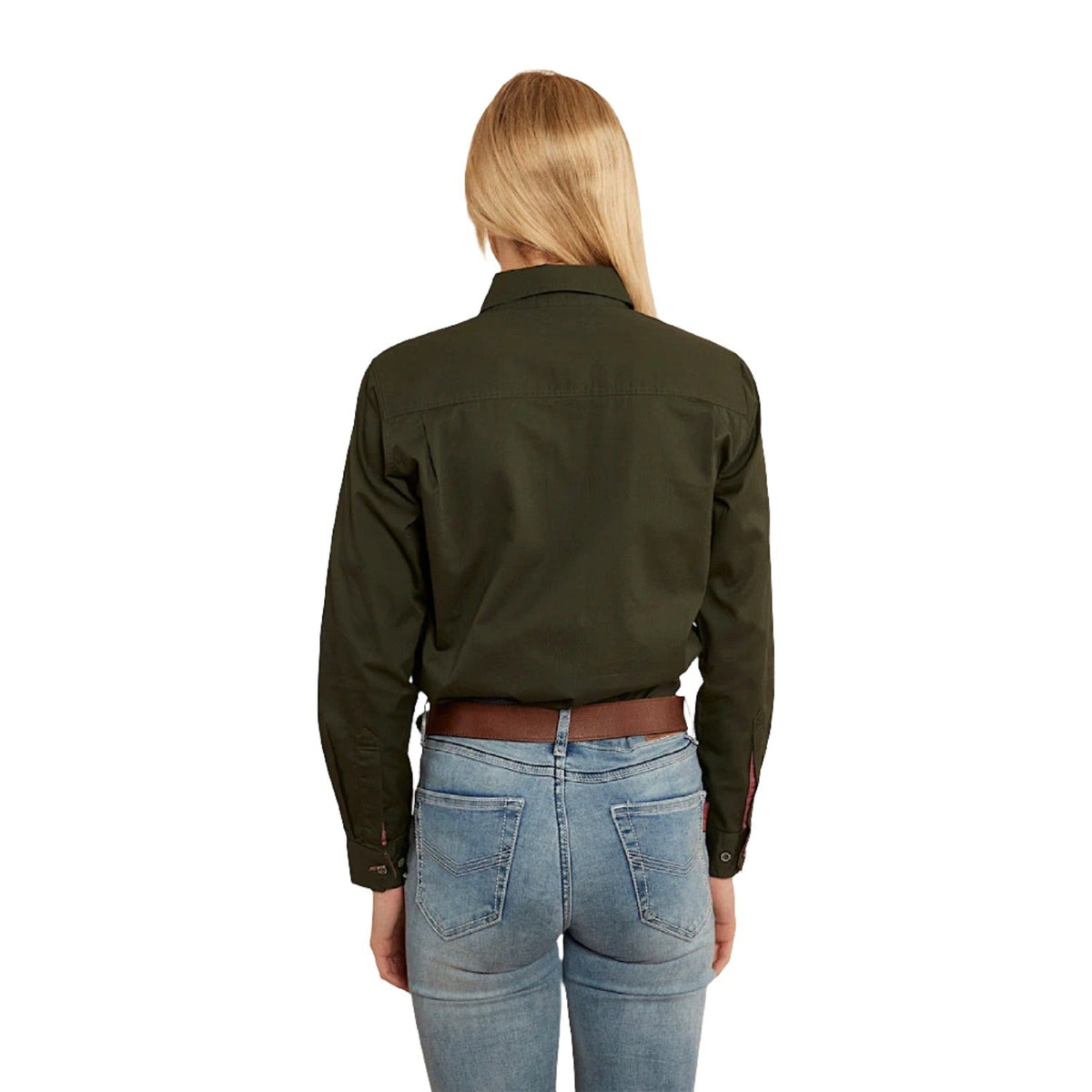 Ringers Western Pentecost River Women’s Half Button Work Shirt - Cargo Khaki