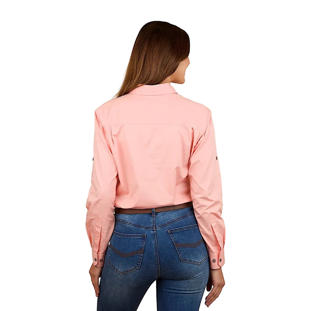 Ringers Western Women’s Pentecost River Half Button Work Shirt - Light Blush