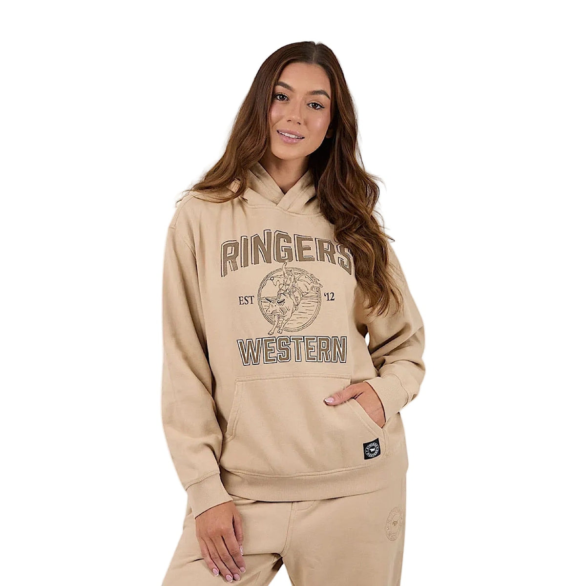 Ringers Western Women’s RW College Oversized Hoodie - Dark Sand