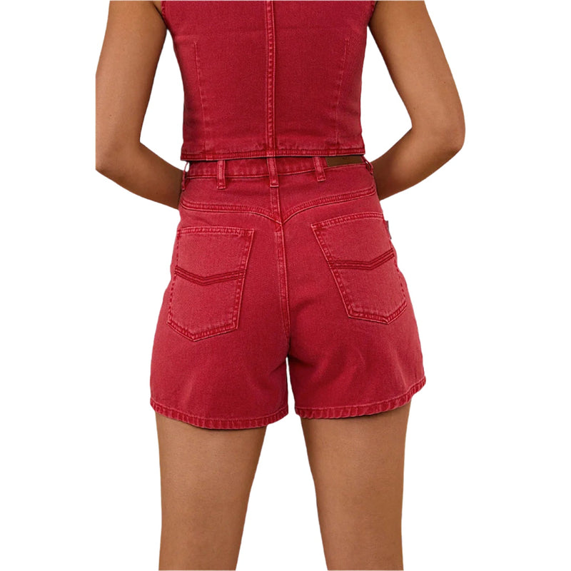 Ringers Western Women’s Saige High Rise Denim Short - Red