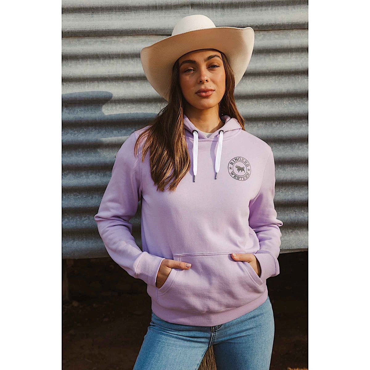 Ringers Western Women’s Signature Bull Women’s Pullover Hoodie - Lavender