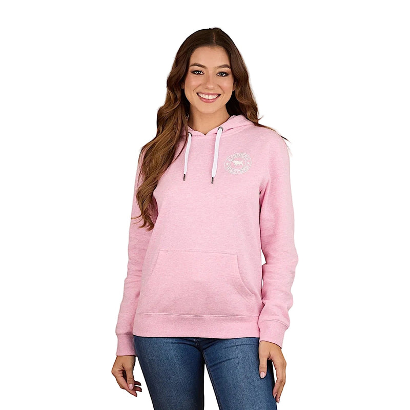Ringers Western Women’s Signature Bull Women’s Pullover Hoodie - Pink Marle