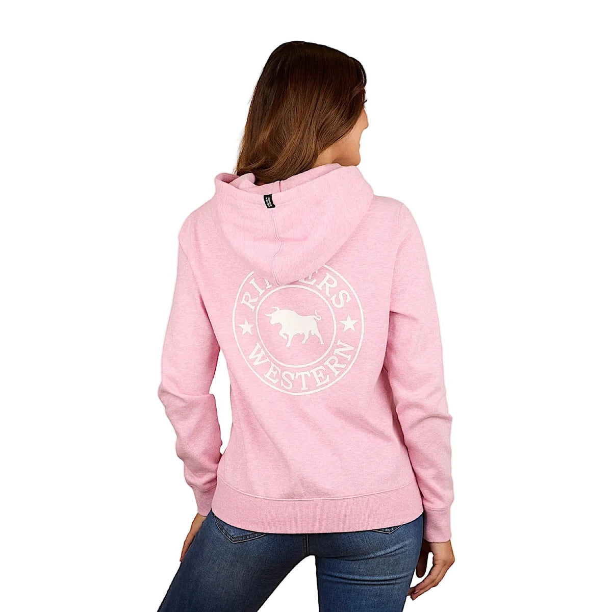 Ringers Western Women’s Signature Bull Women’s Pullover Hoodie - Pink Marle