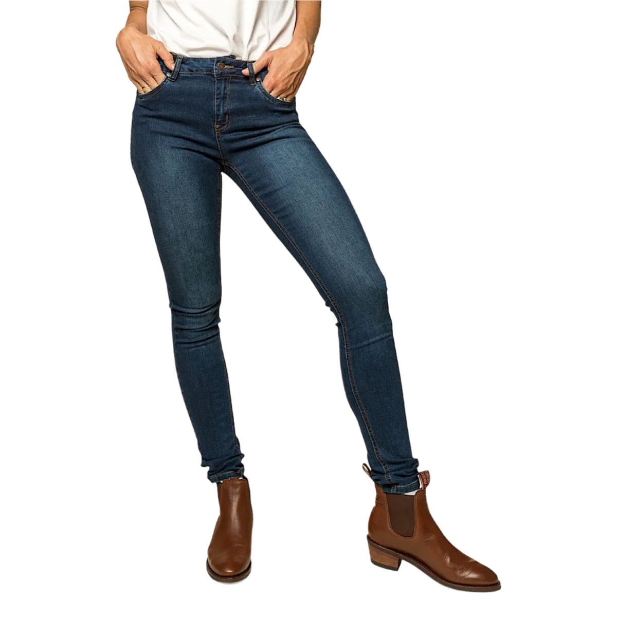 Ringers Western Women’s Sophie Mid Rise Skinny Leg Jeans - Classic Blue