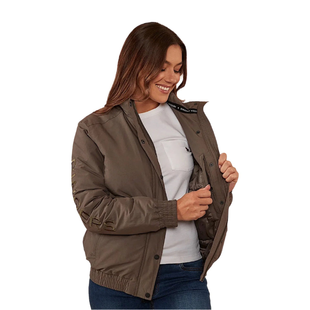 Ringers Western Women’s Tesbury Jacket - Brown / Military Green
