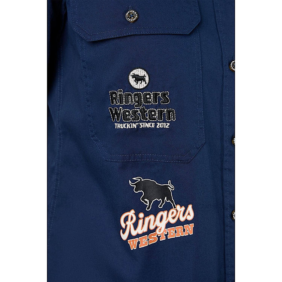 Ringers Western Women’s Trailblazer Full Button Work Shirt - Navy