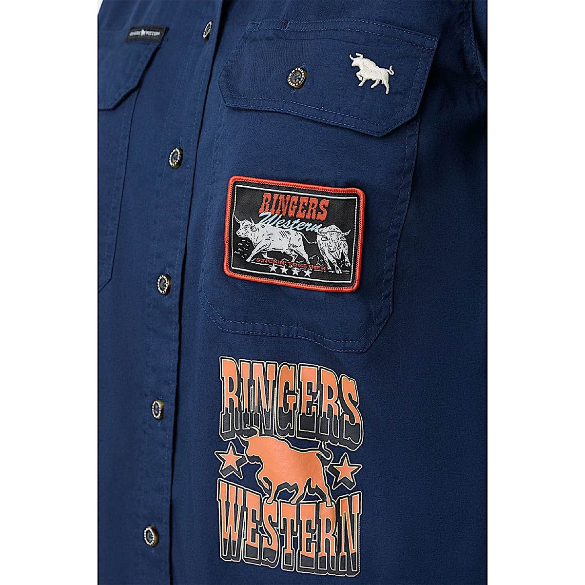Ringers Western Women’s Trailblazer Full Button Work Shirt - Navy