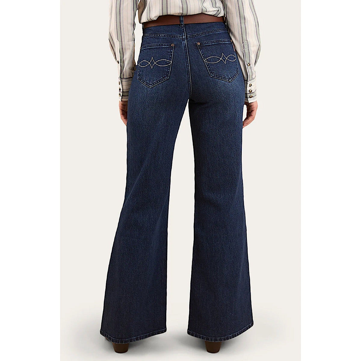 Ringers Western Women’s Visalia Wide Leg Jean - Dark Wash Blue