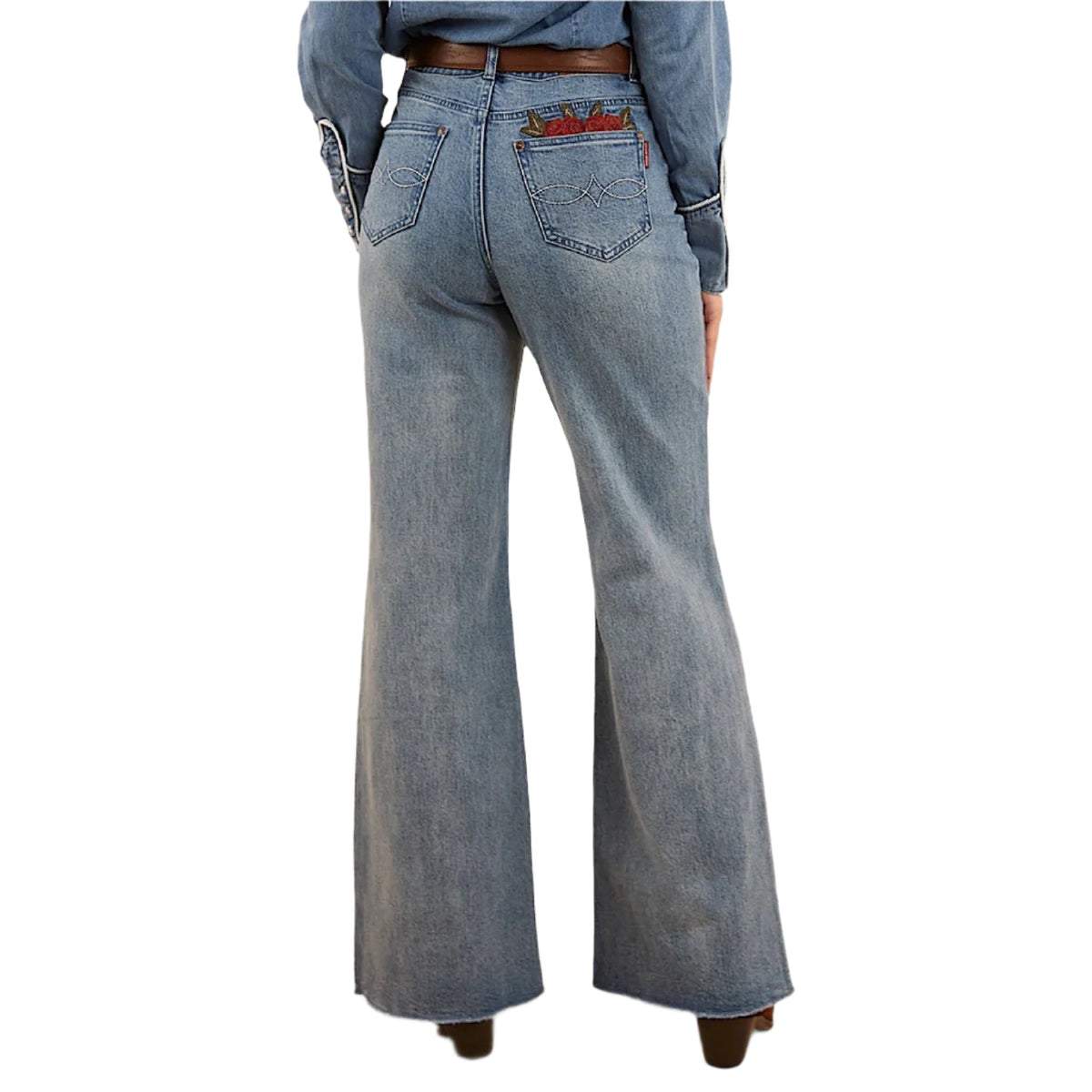Ringers Western Women’s Visalia Wide Leg Jean - Light Wash Blue